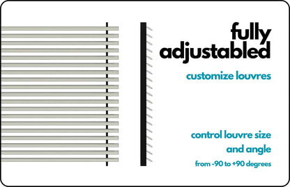 Exterior Aluminium Sun Screen Fixed Louvres