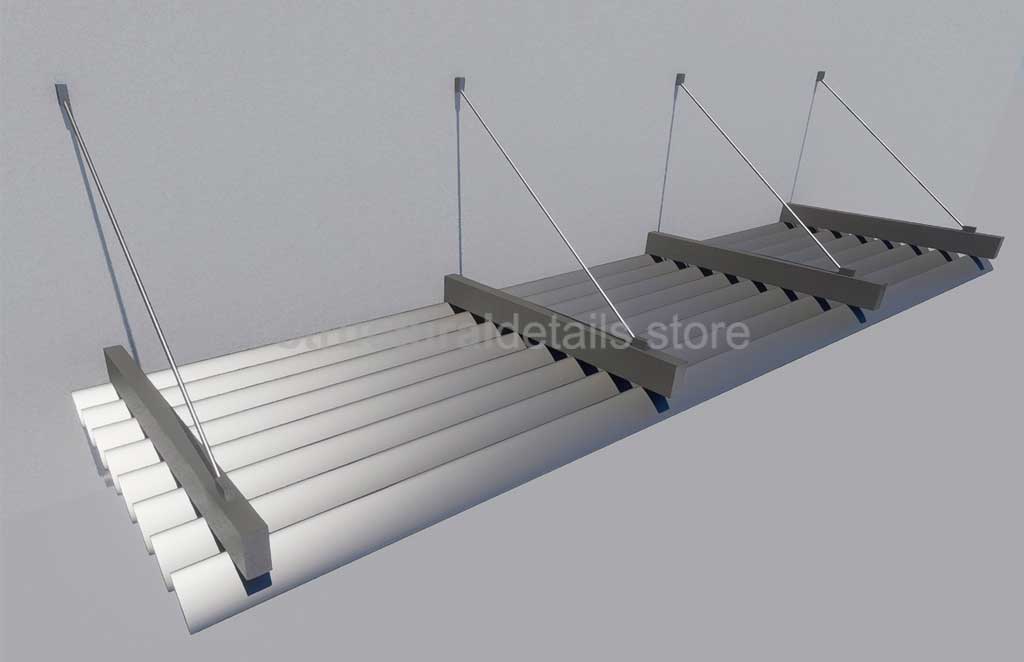 Overhang Sun Shade Louvres Cover