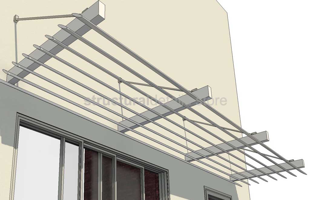 Old Shade Rvt Block Overhang Sun Shade Louvres Cover Parametric Revit Family ...