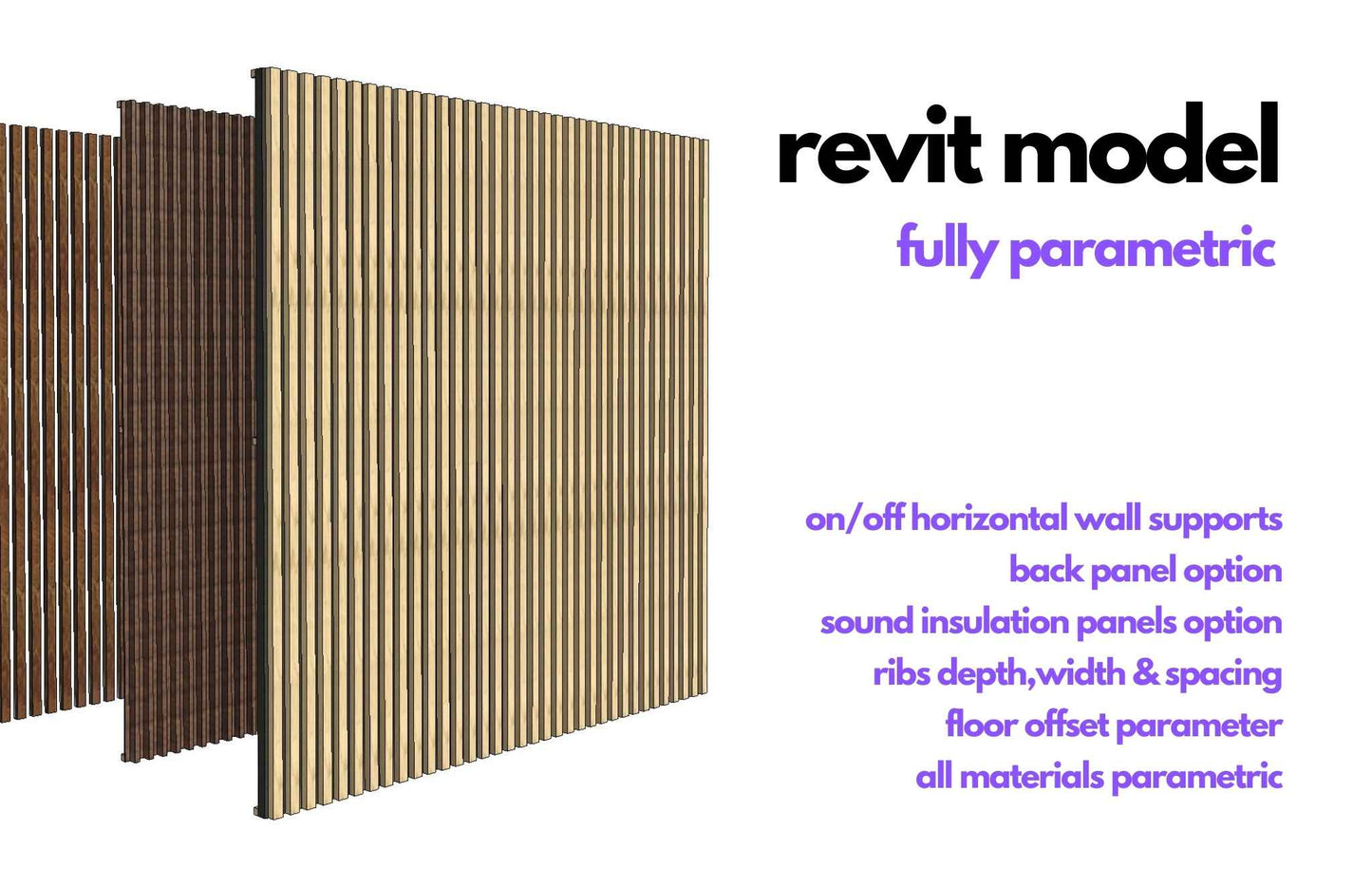 Fully Parametric Fluted Ribbed Wall Based Panel Family