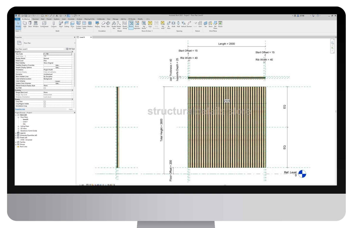 Fully Parametric Fluted Ribbed Wall Based Panel Family – structuraldetails