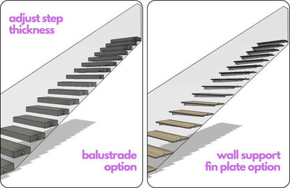 Floating Cantilever Fully Parametric Revit Staircase Wall Based Family