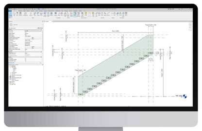 Floating Cantilever Fully Parametric Revit Staircase Wall Based Family