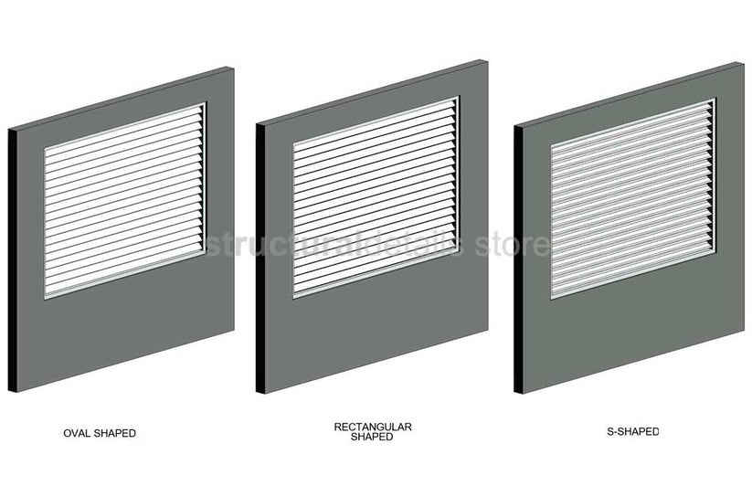 Louvre Panel Fully Parametric Wall Based Revit Family - structuraldetails
