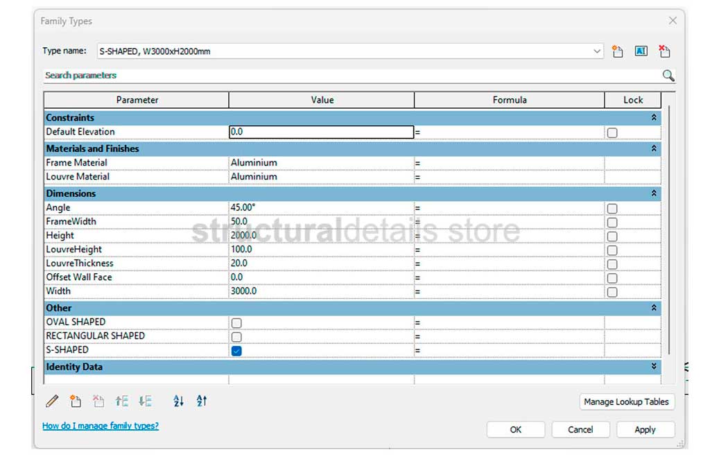 Louvre Panel Fully Parametric Wall Based Revit Family - structuraldetails