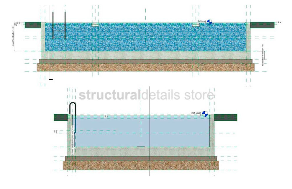 Rectangular Swimming Pools Fully Parametric Revit Family ...