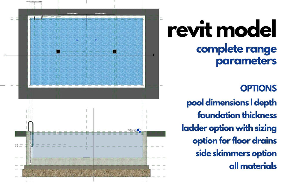 Pool Rvt Rectangular Swimming Pools Fully Parametric Revit Family ...