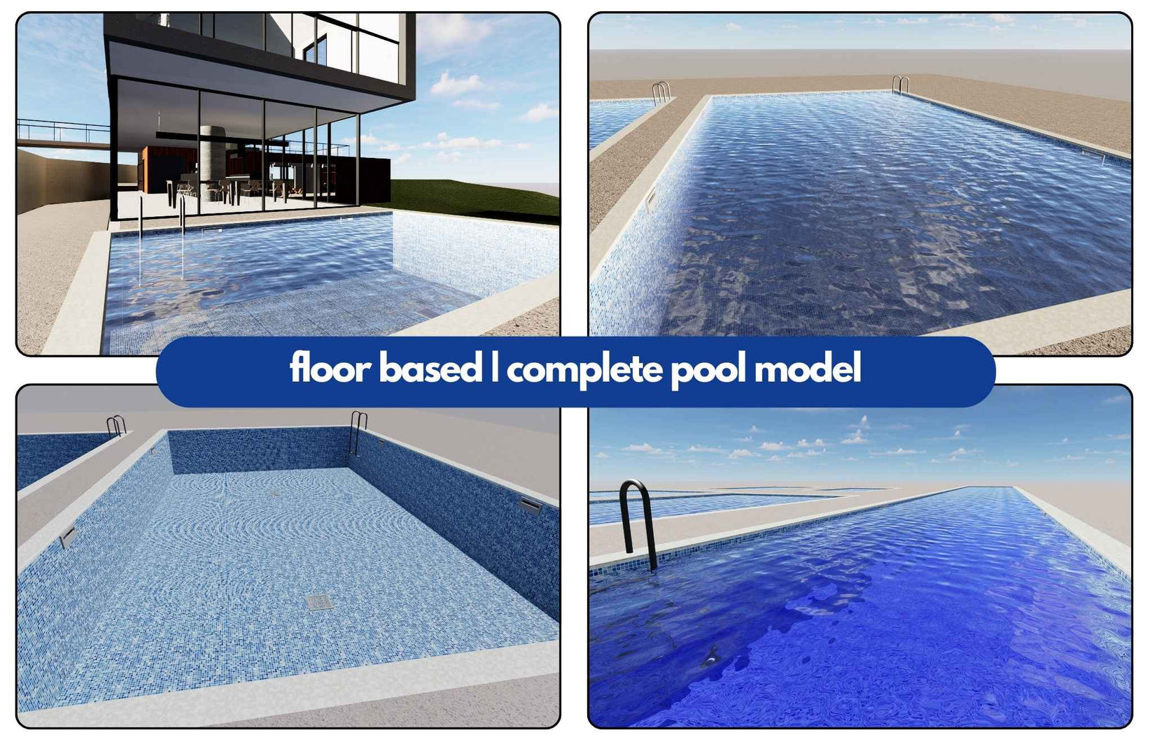 Rectangular Swimming Pools Fully Parametric Revit Family ...