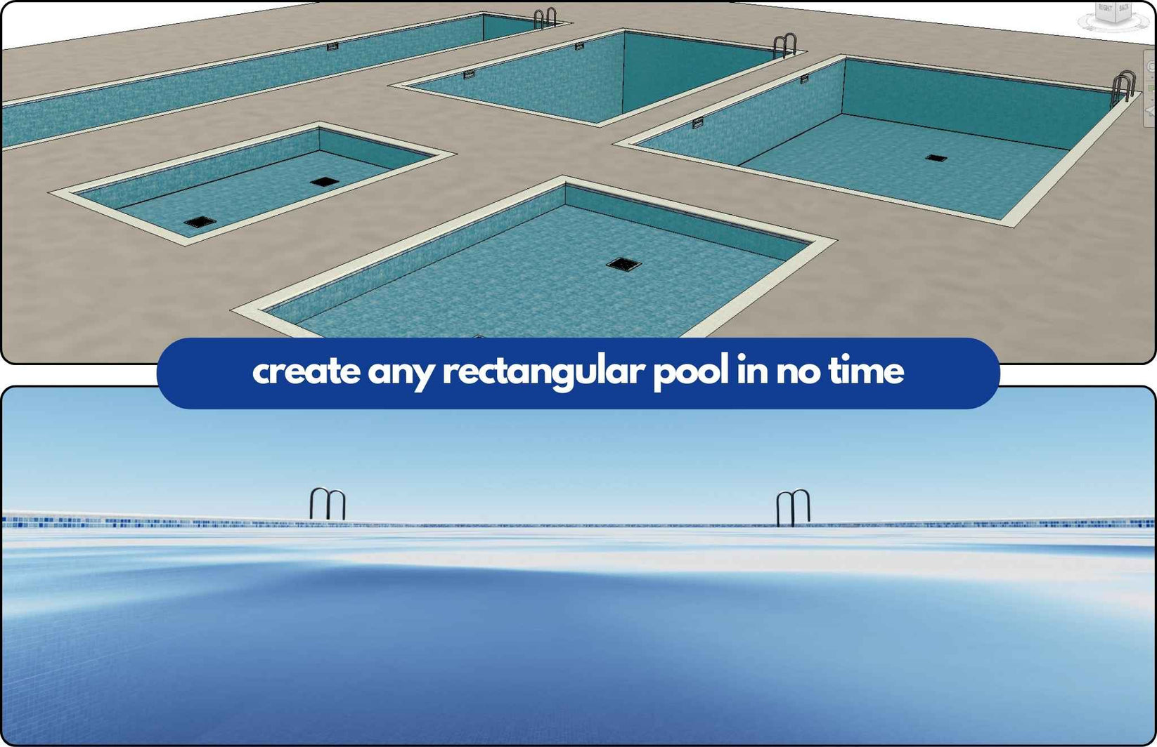 Rectangular Swimming Pools Fully Parametric Revit Family ...