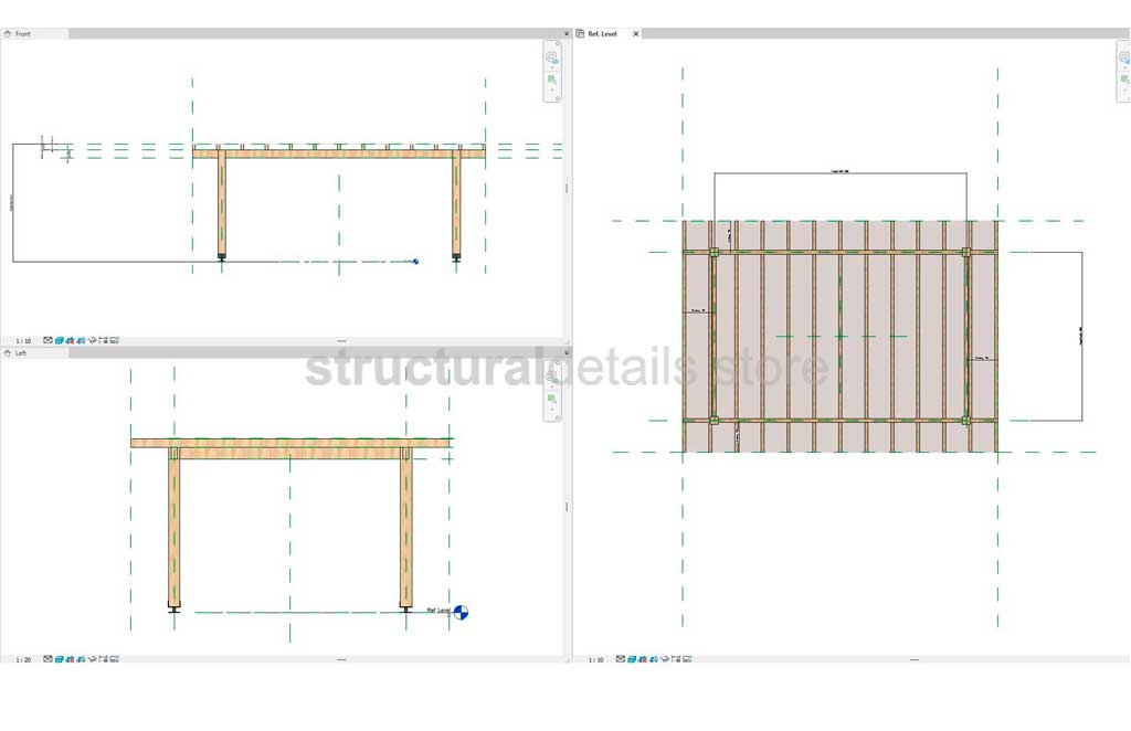 Fully Parametric Wooden Pergola