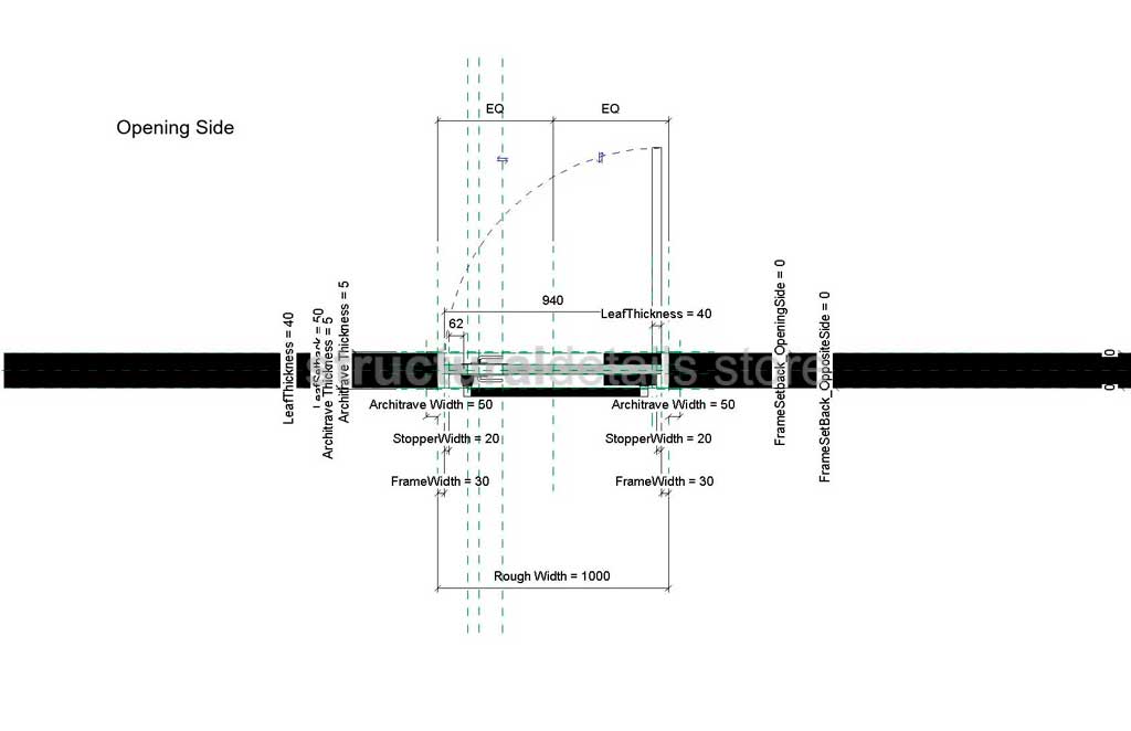 Internal Single Door Parametric Revit Family - structuraldetails