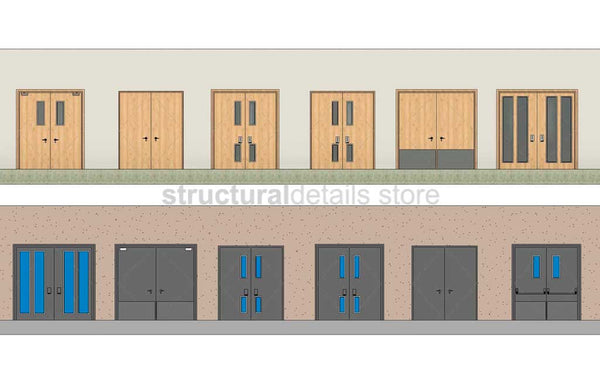 Internal Double Door Fully Parametric Revit Family - structuraldetails