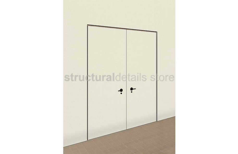 Internal Double Door Fully Parametric Revit Family - structuraldetails