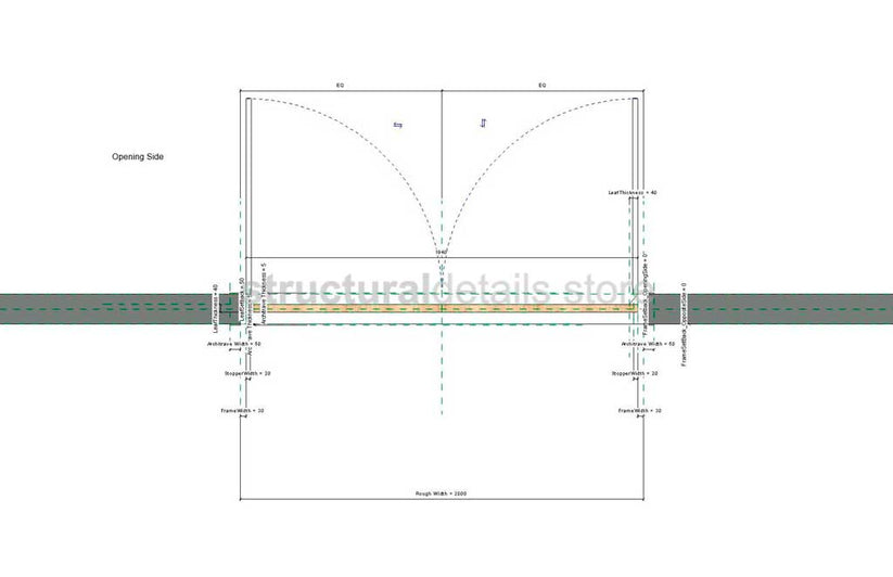 Internal Double Door Fully Parametric Revit Family - structuraldetails