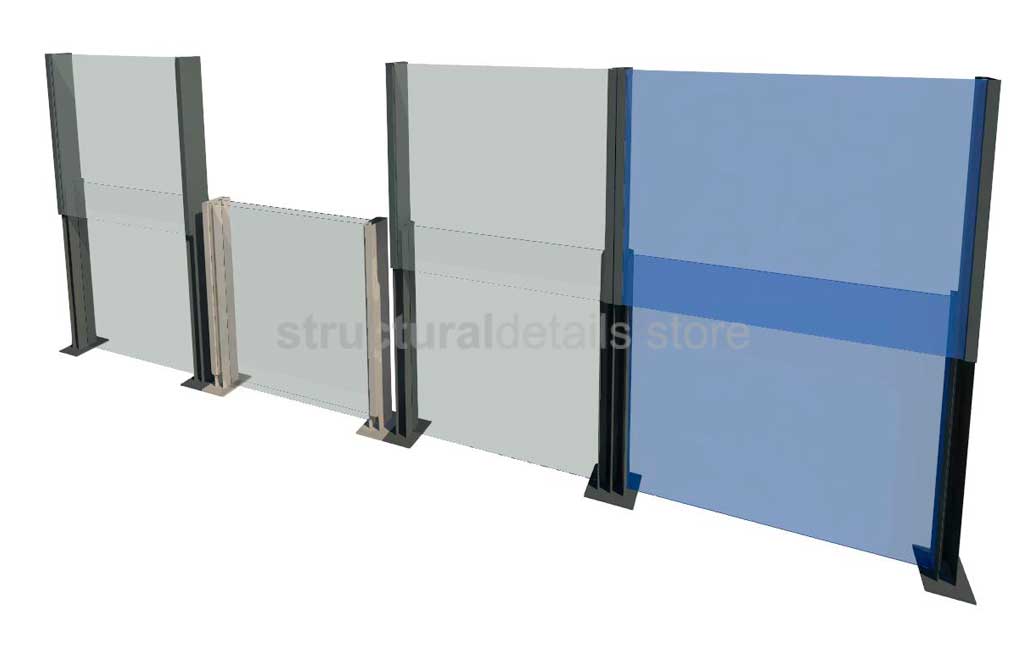 Retractable Glass Wind Barrier Balustrade