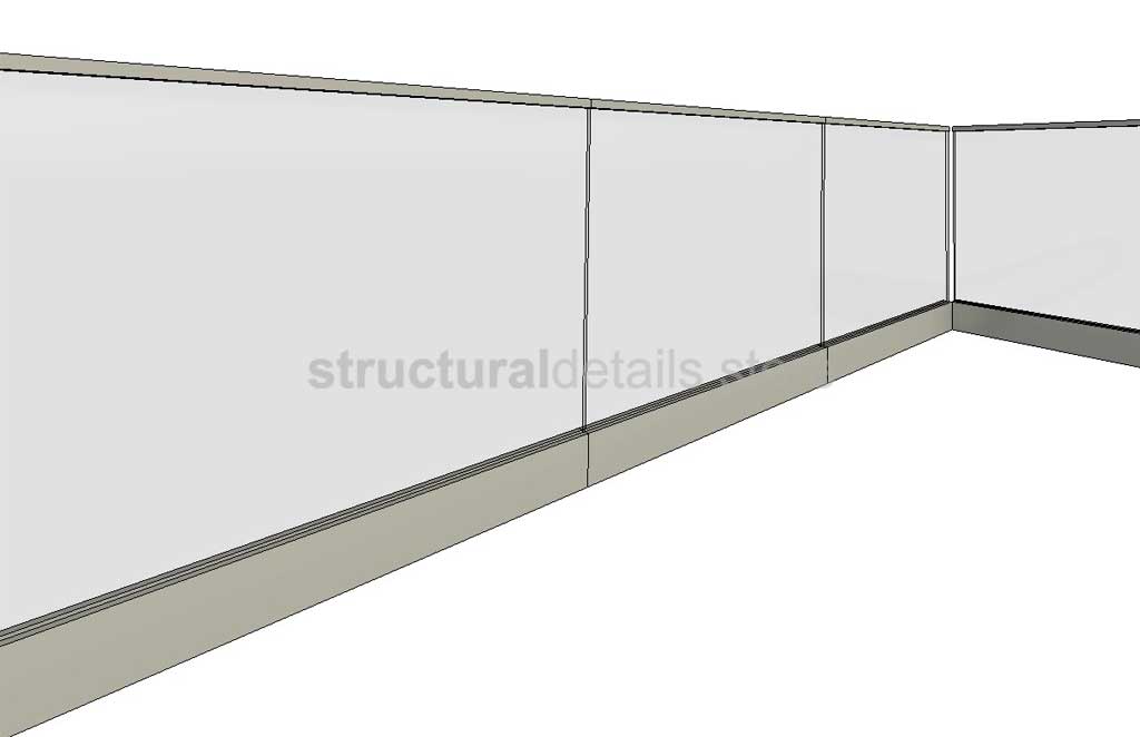 Glass Railing Revit Family SOLO™ Stainless Steel Glass Railing
