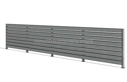 Line Based Double Sided Slats Fence