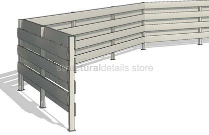 Line Based Double Sided Overlap Slats Fence