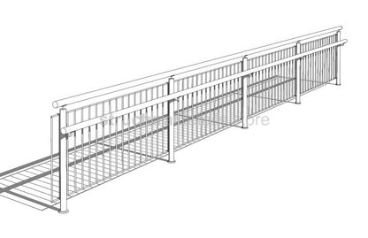 Line Based Vertical Bar Railing