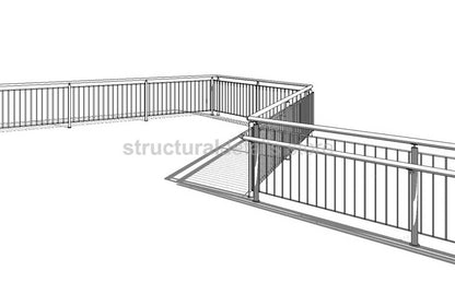 Line Based Vertical Bar Railing