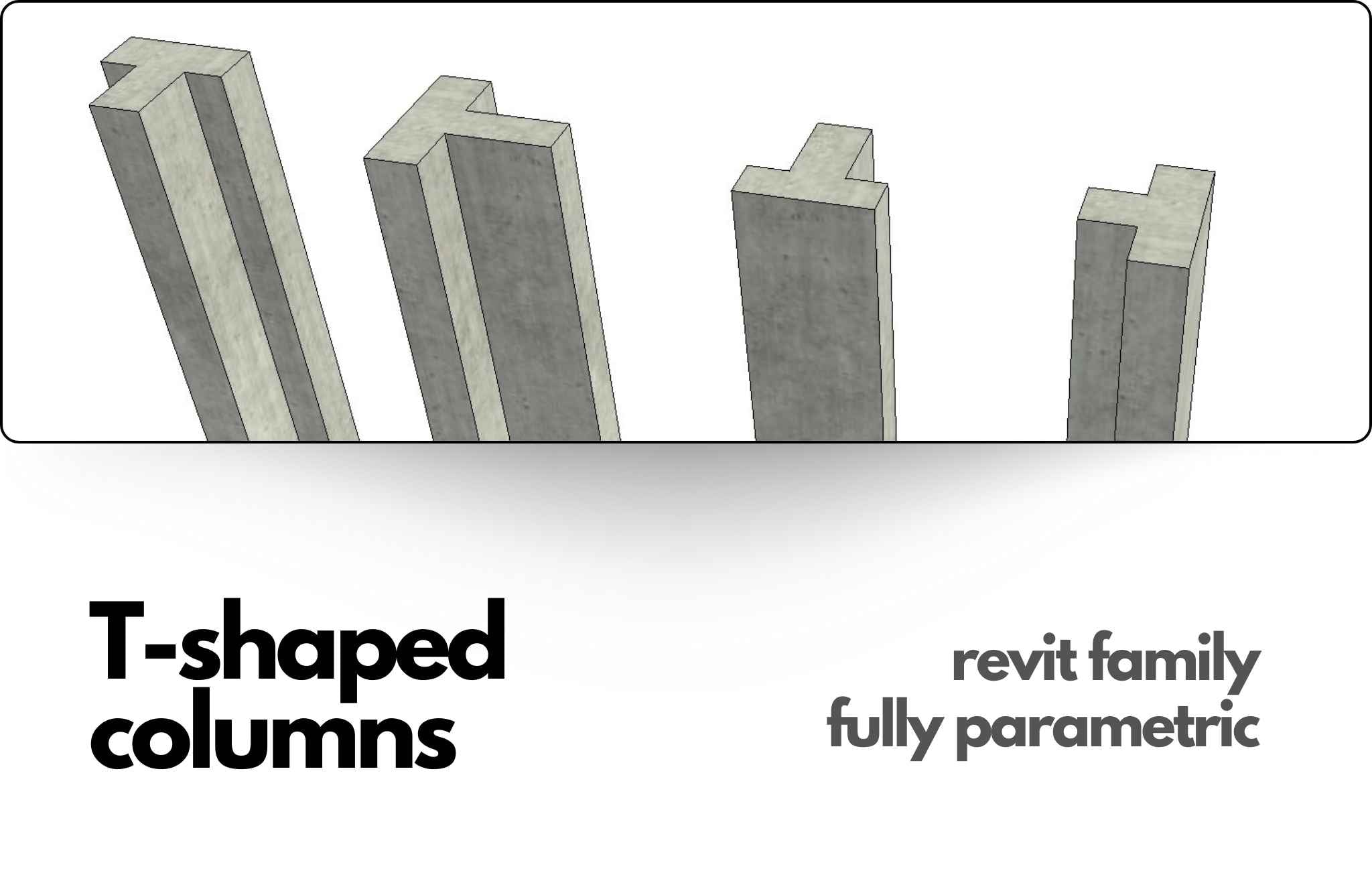 T Shaped Column Parametric Revit Family - structuraldetails