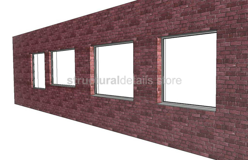 Plain Fixed Window Parametric Revit Family - structuraldetails