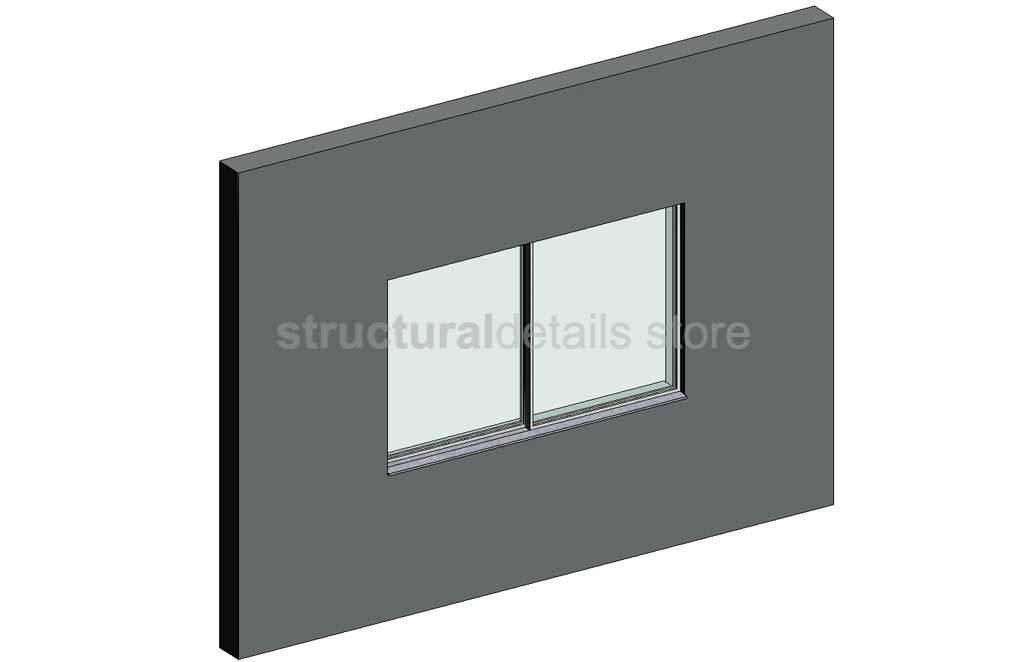 Double Sliding Window Parametric Revit Family - structuraldetails