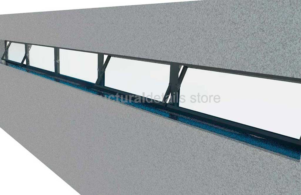 Pivot Window Horizontal Axis Parametric Revit Family - structuraldetails