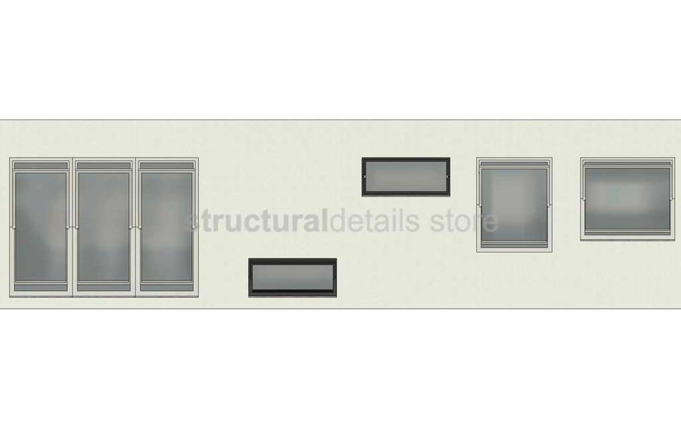 Pivot Window Horizontal Axis Parametric Revit Family - structuraldetails