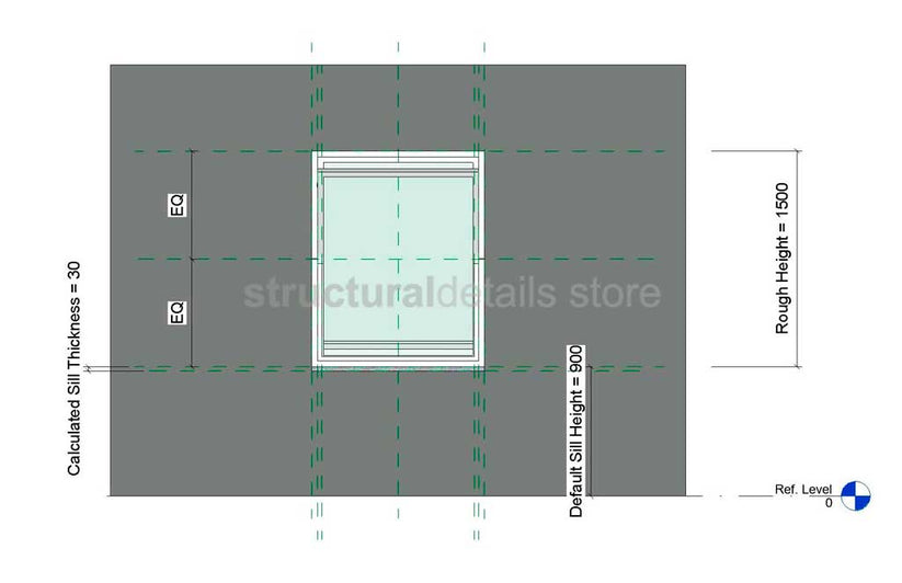 Pivot Window Horizontal Axis Parametric Revit Family - structuraldetails