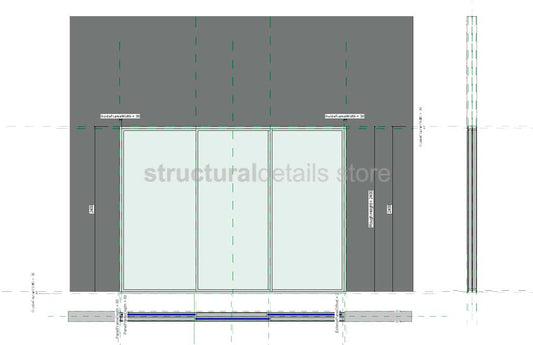 3 Panel Middle Sliding Balcony Door