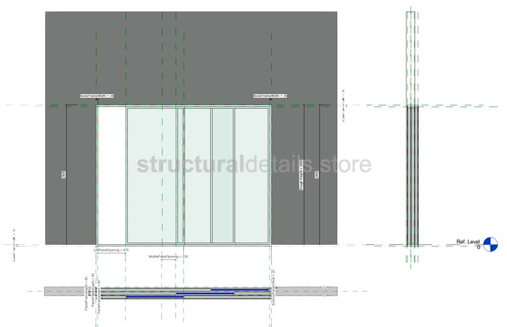 3 Panel Balcony Sliding Door