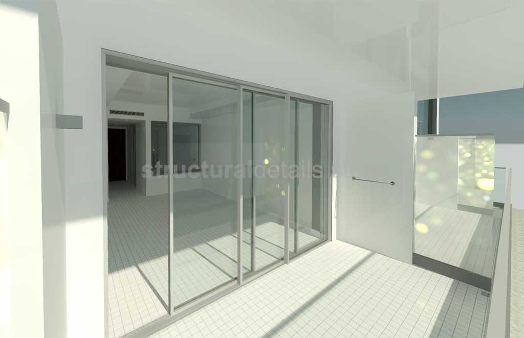 3 Panel Balcony Sliding Door