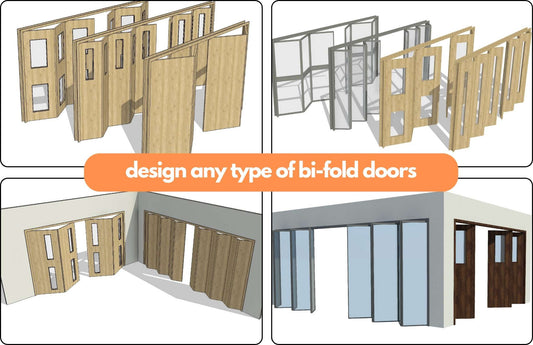 Fully Parametric Double Opening Bi-Fold Doors