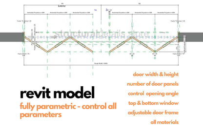 Fully Parametric Double Opening Bi-Fold Doors