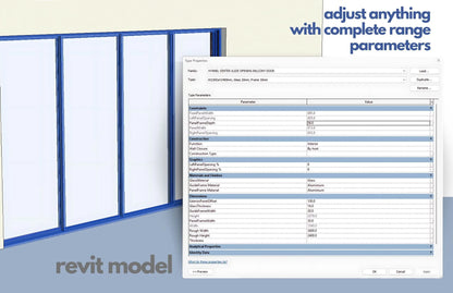 4 Panel Middle Slide Center Opening Balcony Door