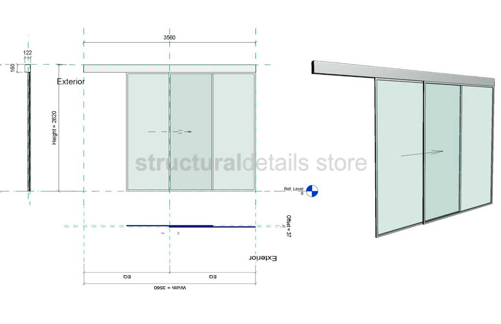 Wall Based Automatic Single Sliding Door