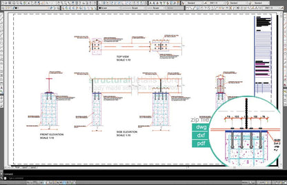 Steel Beam Connection on Top of Reinforced Concrete Column or Wall