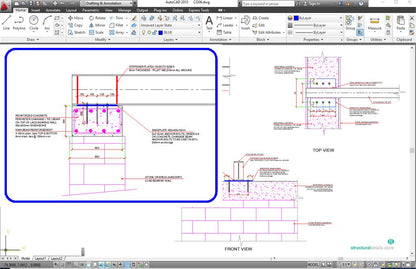 Steel Beam Connection Detail on top of Masonry Stone or Brick Load Bearing Wall