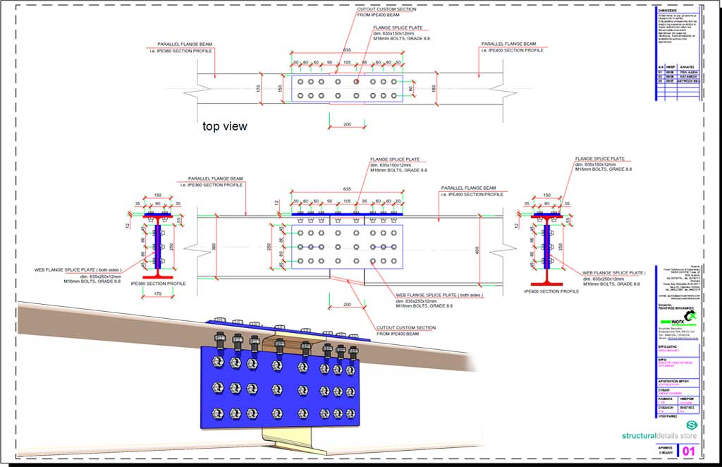 Beam Splice Connection Design Example Beam Splice Connection Design Example - The Best Picture Of Beam