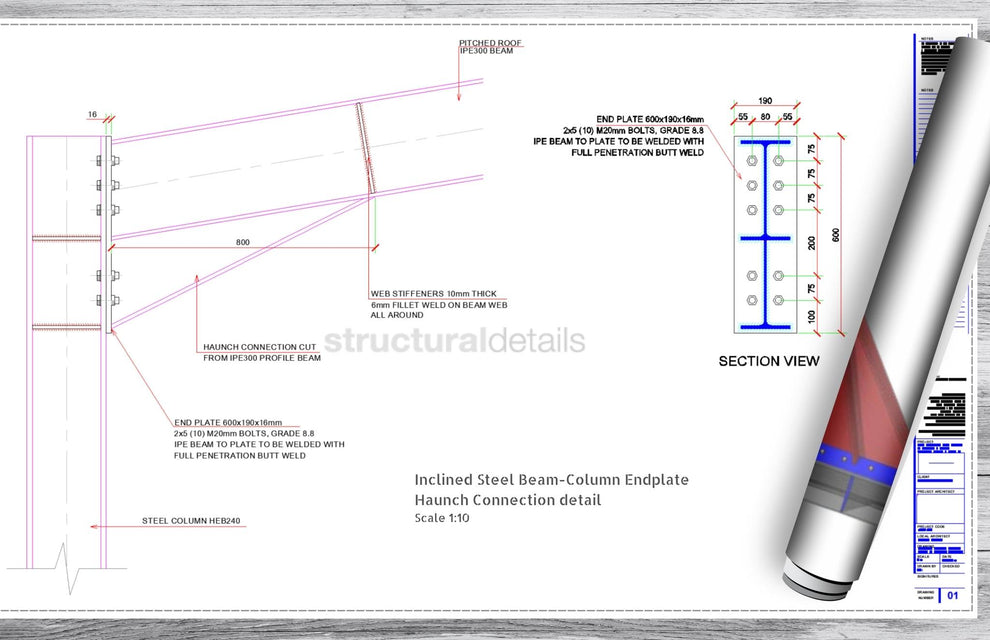 Complete Single Span Hangar Portal Frame Design CAD Details ...