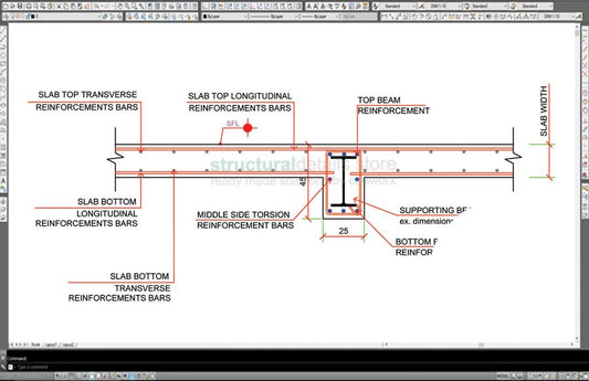 Composite Slab With Reinforced Concrete Encased Steel Beam