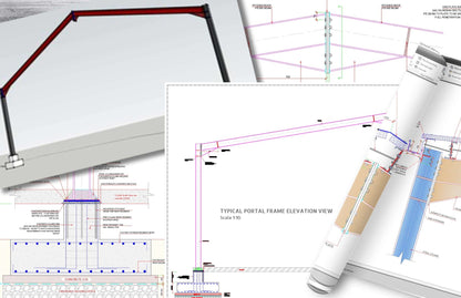 Typical Hangar Portal Frame Elevation View