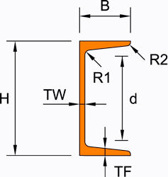 European Standard Channel UPN Steel Sections dwg CAD drawings