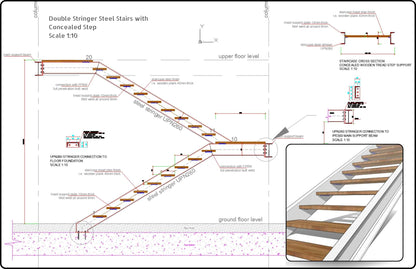 Steel Stairs Bundled Complete Set of Details