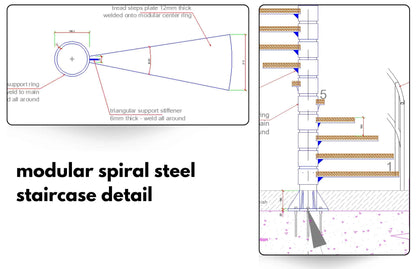 Spiral Steel Staircase Detail