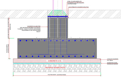 Double Span Hangar Portal Frame Elevation View