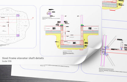 Steel Frame Elevator Shaft Details