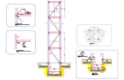 Steel Frame Elevator Shaft Details