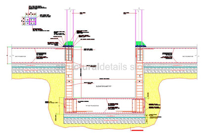 Steel Frame Elevator Shaft Details